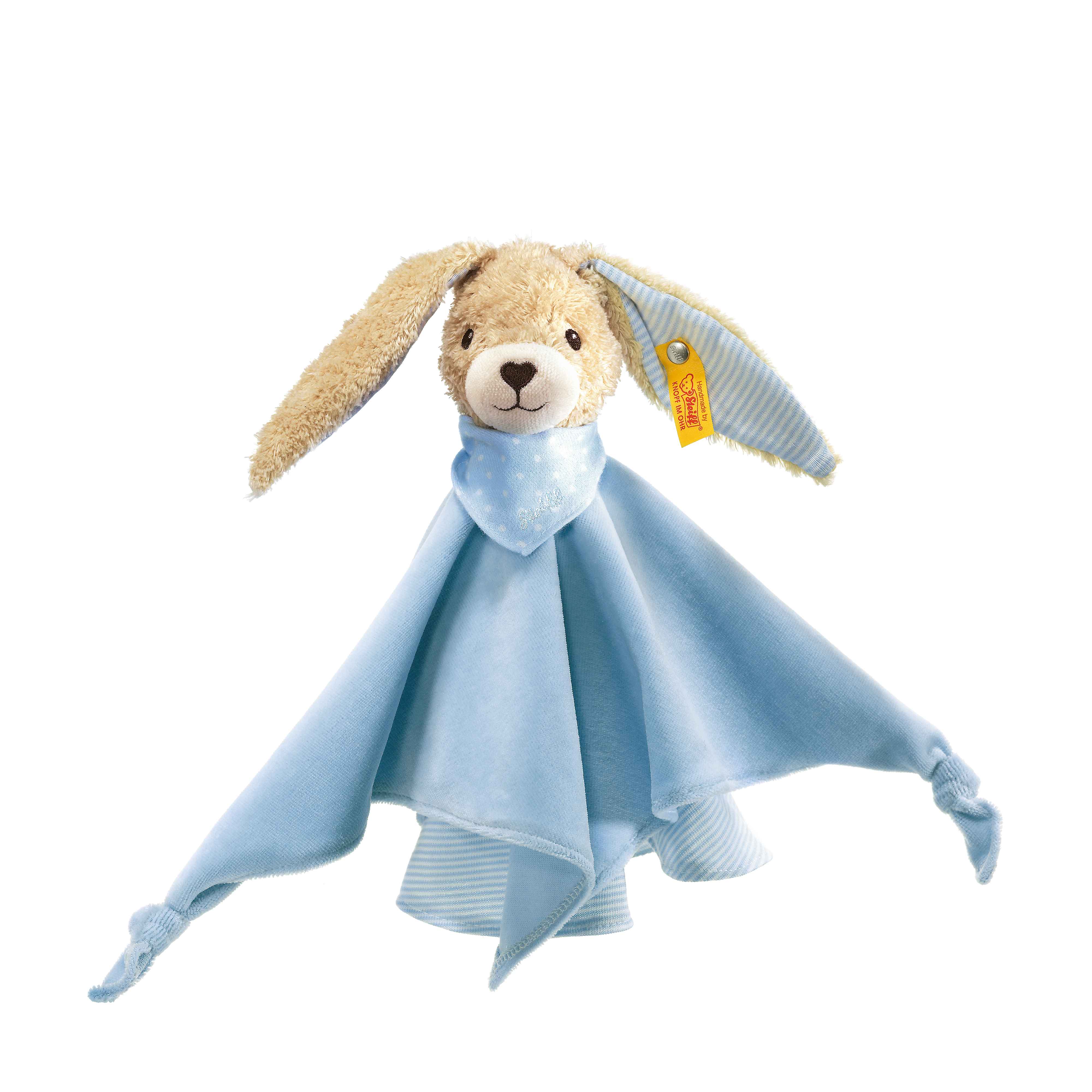 Schmusetuch Hoppie Hase blau 28 - Steiff