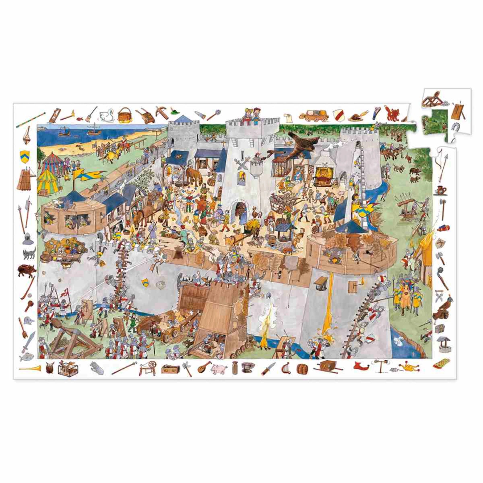 Wimmelpuzzle Die Burg - 100 stk - Djeco