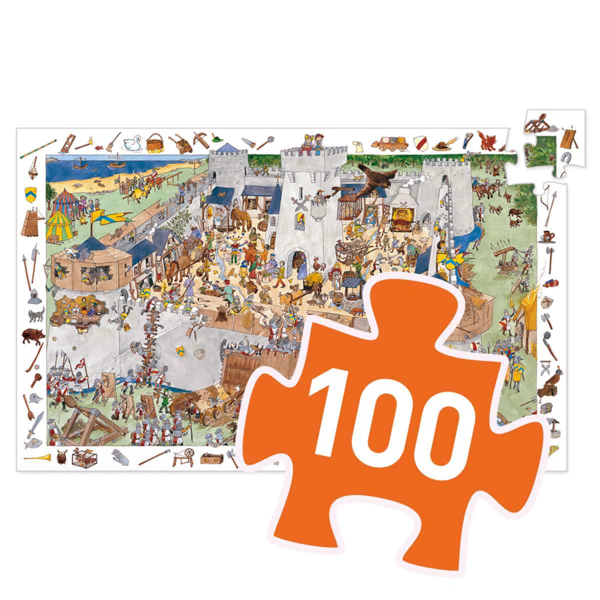 Wimmelpuzzle Die Burg - 100 stk - Djeco